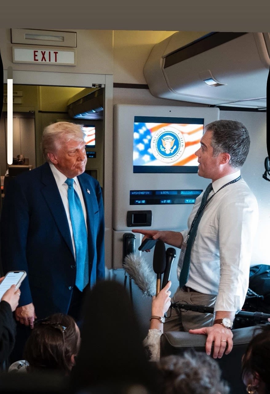 Peter Alexander speaking to President Trump